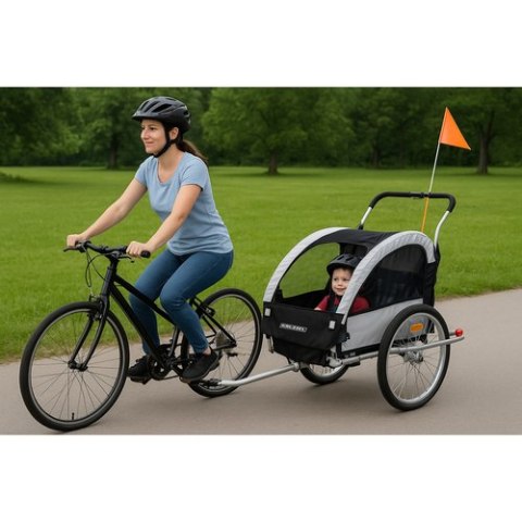 Przyczepka rowerowa amortyzowana 3w1 Kruzzel 25372 Przyczepka rowerowa amortyzowana 3w1 Kruzzel 25372