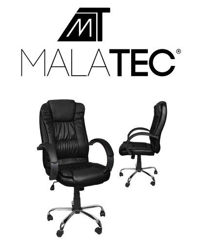 Fotel biurowy skóra eko - czarny MALATEC Fotel biurowy skóra eko - czarny MALATEC