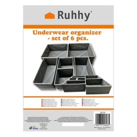 Organizer na bieliznę - zestaw 6szt. Ruhhy 25764 Organizer na bieliznę - zestaw 6szt. Ruhhy 25764