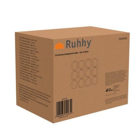 Bombki przezroczyste- zestaw 12szt Ruhhy 20508 Bombki przezroczyste- zestaw 12szt Ruhhy 20508